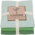 Now Designs Flour Sack Dishtowels, Cypress, Set of 3