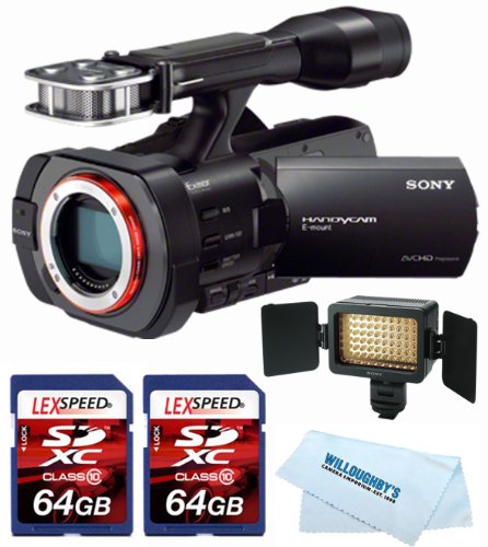 Sony NEX-VG900 Full-Frame Camcorder (Black) + Sony HVL-LE1 LED Video Light + Two 64GB Cards Sony NEX-VG900 Full-Frame Camcorder (Black) + Sony HVL-LE1 LED Video Light + Two 64GB Cards