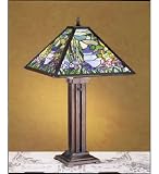 LAMPS BEAUTIFUL Tiffany Style Craftsman Mission Garden Table Lamp by Meyda Tiffany--Excellent customer service--see our feedback.