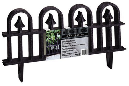 Ames True Temper Deco Garden Black Wrought Iron Fencing #SUWIF
