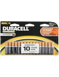 From Amazon.com. Click for details:
 Health and Beauty: Duracell Coppertop AAA Alkaline Batteries, 16 Count - Duracell Coppertop Health and Beauty: Duracell Coppertop AAA Alkaline Batteries, 16 Count - Duracell Coppertop