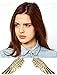 Meta-U Vintage Angel Wings Metallic Shirt Collar Tips Brooch