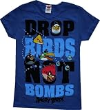 Angry Birds Drop Birds Not Bombs Juniors Girly T-Shirt
