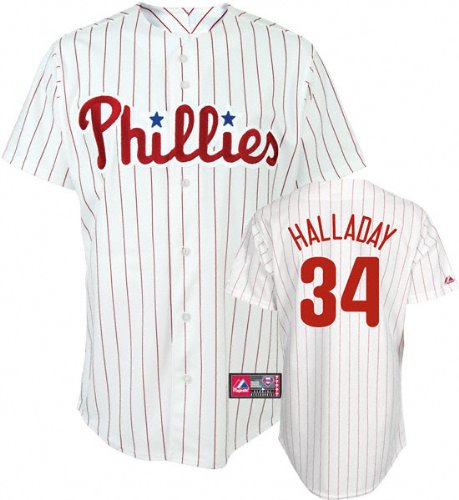Roy Halladay Philadelphia Phillies Home MLB Replica Jersey - M