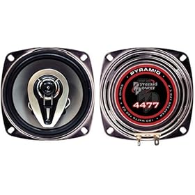Pyramid 4477 4-Inch 3-Way Chrome Speakers