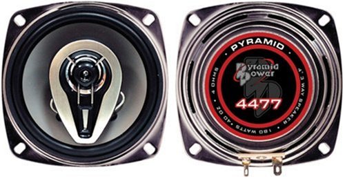 Pyramid 4477 4-Inch 3-Way Chrome Speakers