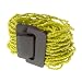Lime Green Multistrand Stretch Beaded Cuff Bracelet