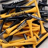 Michigan Wolverines 50 Pack Collegiate Golf Tees