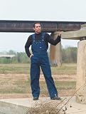 Walls Men Work Wear Rigid Denim Bib Overalls Denim Blue 32X30