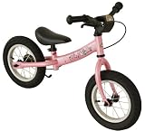 bike*star 30.5cm (12 Inch) Kids Learner Balance Beginner Run Bike - Colour Light Pink