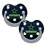 Dallas Cowboys Glow in Dark 2-Pack Baby Pacifier Set - NFL Infant Pacifiers by Baby Fanatic [並行輸入品]