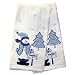 Embroidered Snowflake Snowman Kitchen Towel - Set of 2