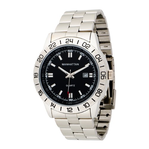 Manhattan Men's CM304215SSBK Silver-Tone Quartz Sport Watch