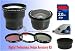 Professional 3x Telephoto & Wide Lens +3pc Filters 2GB SD Memory Card & Reader for Kodak Z1012 IS Z812 IS Z712 IS Z612 IS