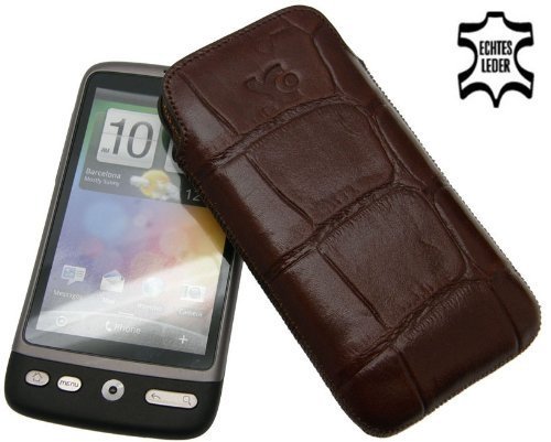 Suncase Ledertasche f&uuml;r HTC 7 Mozart croco-braun Preisvergleich