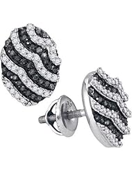0.45CTW BLACK DIAMOND MICRO-PAVE EARRING