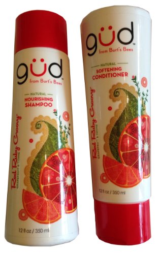 Gud from Burt's Bees Red Ruby Groovy: Grapefruit and Thyme - 12 fl oz Nourishing Shampoo and Softening Conditioner set