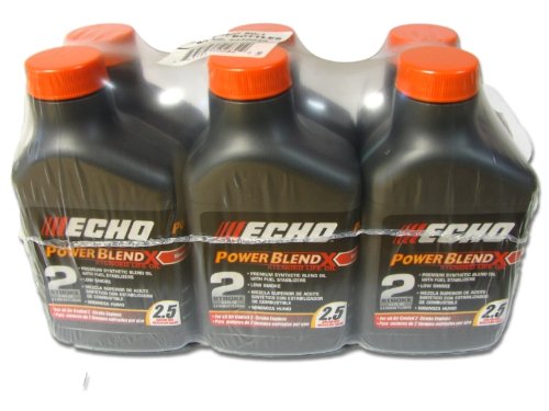 Echo 6 Pack of 6.4oz, Power Blend Xtended 2-Stroke Oil Mix for 2.5 Gallon (50:1) 6450025