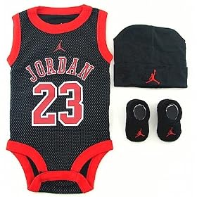Michael Jordan 3 Piece Infant Set Size 0-6 Months Black