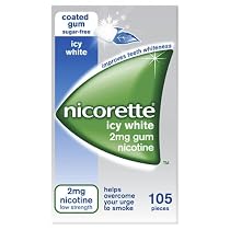 Nicorette Gum Icy White 2mg 105 Count Box (UK)