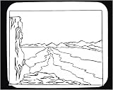 Mouse Pad with black and white, mountains, picture