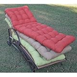 Outdoor Chaise Lounge Replacement Cushion Fabric: Papprika