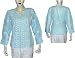 Womens Top Kurti India dress Fashion Chikan Embroidery Size M (ctop407)