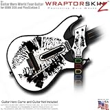 Big Kiss Black on White Skin fits Band Hero, Guitar Hero 5 & World Tour Gui ....