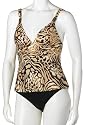 Fantasizer Women's Jungle Animal 1 Piece Faux Tankini