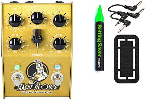 Stone Deaf FX Trashy Blonde Distortion	Bundle - 4 Items: StageTrix Setting Saver Pen, StageTrix Pedal Fastener, 2x Hosa Patch Cables