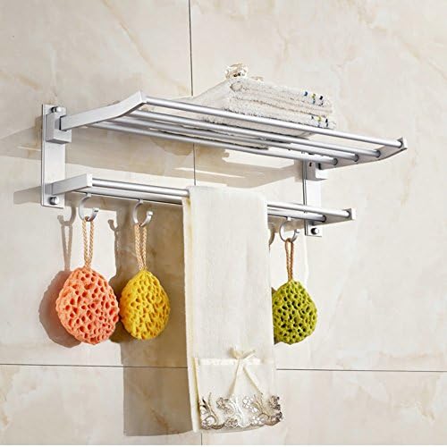 Space aluminum Towel rack/ bathroom folding rack/The bathroom Towel rack-E
