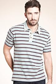 North Coast Pure Cotton Striped Polo Shirt