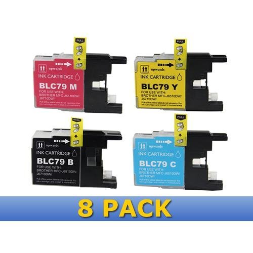 Brand NEW Compatible LC79 High Capacity Printer Ink Cartridge 8-Pack for BROTHER Printers MFC J6510DW J6710DW J6910DW LC-79