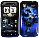 Tmobile HTC Sensation 4g Accessory - Blue Skull Designer Hard Case Cover