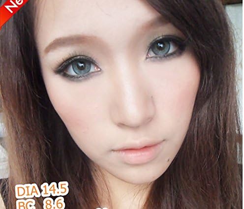 I.Fairy Puffy 3 Tones Grey Big Eyes Halloween Costume Cosplay Anime Grey Contacts Accessories