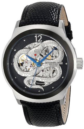 Stuhrling Original Men's 759.02 Leisure Serpent Analog Display Automatic Self Wind Black Watch