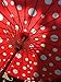 Quasimoon PaperLanternStore.com 32 Inch Red Polka Dot Paper Parasol Umbrella
