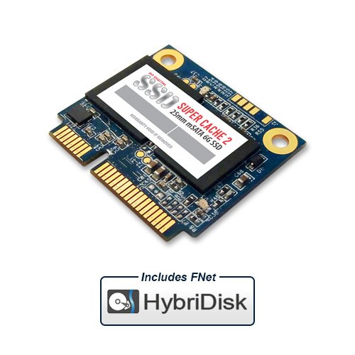 MyDigitalSSD 32GB Super Cache 2 25mm SATA III (6G) mSATA Mini (Half Size) SSD with FNet HybriDisk Software (32GB)
