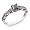 Sterling Silver 1 CT TDW Black Diamond Black Rhodium Plated Engagement Ring