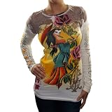 CHRISTIAN AUDIGIER Ed Hardy Double Sleeve Womens Shirt