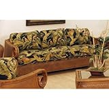 Hospitality Rattan 307-1354-TCA-SB Sunset Reef Upholstered Rattan Sofa Bed