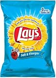 Lays Potato Chips, Salt & Vinegar, 1.5-Ounce Large Single Serve Bags (Pack of 64)
