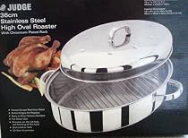 36cm OVAL STAINLESS STEEL SELF BASTING LIDED ROASTER