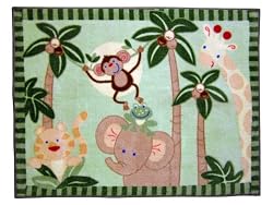 NoJo Jungle Babies Rectangular Rug