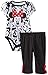 Disney Baby Girls' Minnie Mouse Girl Bodysuit and Pant Set, Classic, White, 0-3 Months
