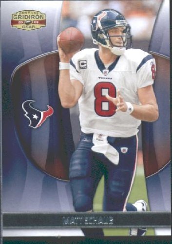 2009 Donruss Gridiron Gear Football Card # 70 Matt Schaub Houston Texans Mint Condition- Shipped In Protective Screwdown Display Case!