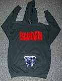ESCAPEARTH ORIGINAL IDEA NO SANITY NO ESCAPE FROM THE PLANET EARTH NO SUBSTANCE ONLY YOUR OWN MIND AND YOUR BODY CHEMICAL CLEAN BLACK HOODIE