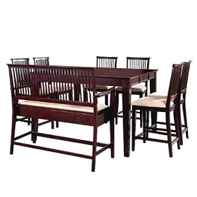 Carlisle 6-pc. Counter Height Dining Set - Cherry by Bar Stools