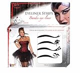 Forum Novelties Women's Vampires Adhesive Eyeliner Strips Kit, Multi, One Size