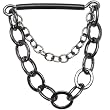 Handcrafted Black Chain Drop Dangle Nipple Ring
